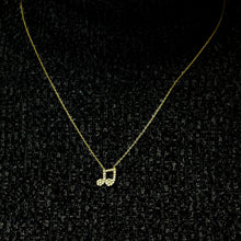 Load image into Gallery viewer, Music Note Necklace in Sterling Silver (11 x 9 mm)