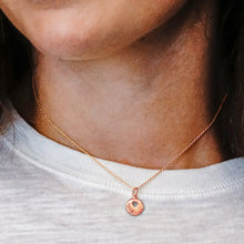 Load image into Gallery viewer, Love Disc Necklace in Sterling Silver (10 x 10 mm)