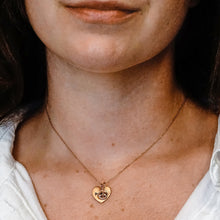 Load image into Gallery viewer, Peace Heart Necklace in Sterling Silver (15 x 15 mm)