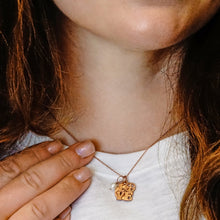 Load image into Gallery viewer, Peace Love Necklace in Sterling Silver (18 x 13 mm)