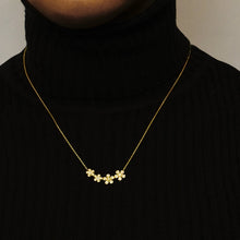 Load image into Gallery viewer, Four Flower Necklace in Sterling Silver (29 x 13 mm)