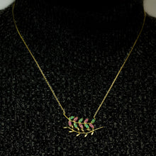 Load image into Gallery viewer, Colorful Branches Necklace in Sterling Silver (38 x 18 mm)