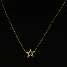 Load image into Gallery viewer, Open Star Necklace in Sterling Silver (16 x 17 mm)