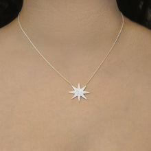 Load image into Gallery viewer, 8 Point Star Necklace in Sterling Silver (25 x 25 mm)