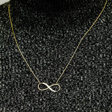 Load image into Gallery viewer, Infinity Necklace in Sterling Silver (27 x 11 mm)