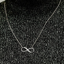 Load image into Gallery viewer, Infinity Necklace in Sterling Silver (27 x 11 mm)