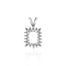 Load image into Gallery viewer, ITI NYC Emerald Shape Cluster Pendants (14-18 Side Stones | 6.00 x 4.00 mm - 10.00 x 8.00 mm)