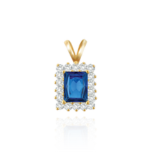 Load image into Gallery viewer, ITI NYC Emerald Shape Cluster Pendants (14-18 Side Stones | 6.00 x 4.00 mm - 10.00 x 8.00 mm)