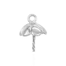 Load image into Gallery viewer, ITI NYC Pearl Cap Dangle Drops with Flower Design (8.00 mm Cup)