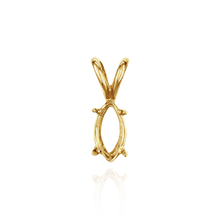 Load image into Gallery viewer, 14K Gold ITI NYC Marquise Shape Four Prong Double Wire Pendants in 14K Gold (5.00 x 3.00 mm - 12.00 x 6.00 mm)