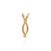 Load image into Gallery viewer, 14K Gold ITI NYC Marquise Shape V-End Double Wire Pendants in 14K Gold (4.25 x 2.25 mm - 10.00 x 5.00 mm)