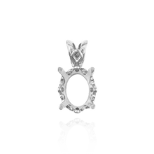 Load image into Gallery viewer, ITI NYC Oval Four Prong Double Wire Pendants in 14K Gold (5.00 x 3.00 mm - 22.00 x 16.00 mm)