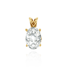 Load image into Gallery viewer, 14K Gold ITI NYC Oval Four Prong Double Wire Pendants in 14K Gold (5.00 x 3.00 mm - 22.00 x 16.00 mm)