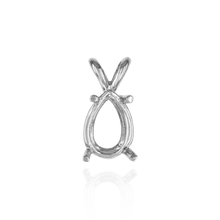 Load image into Gallery viewer, ITI NYC Pear Shape Four Prong Double Wire Pendants in 14K Gold (4.50 x 2.75 mm - 24.00 x 16.00 mm)