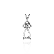 Load image into Gallery viewer, ITI NYC Pear Shape V-End Heavy Double Wire Pendants With 3 Accents in 14K Gold (4.25 x 2.50 mm - 20.50 x 13.50 mm)