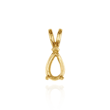 Load image into Gallery viewer, 14K Gold ITI NYC Pear Shape V-End Double Wire Pendants in 14K Gold (4.25 x 2.50 mm - 22.50 x 13.50 mm)