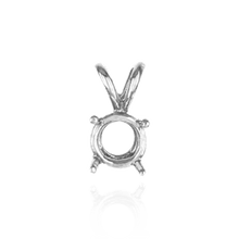 Load image into Gallery viewer, ITI NYC Round Four Prong Double Wire Pendants in 14K Gold (3.00 mm - 9.75 mm)