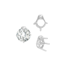 Load image into Gallery viewer, ITI NYC Four Prong Round Slider in Sterling Silver (5.50 mm - 10.00 mm)