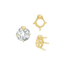 Load image into Gallery viewer, ITI NYC Four Prong Round Slider in 14K Gold (5.50 mm - 10.00 mm)