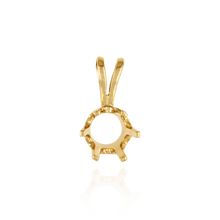 Load image into Gallery viewer, ITI NYC Round Six Prong Standard Pendants in 14K Gold (1.75 mm - 8.00 mm)