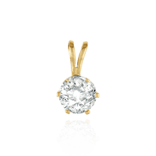 Load image into Gallery viewer, ITI NYC Round Six Prong Standard Pendants in 14K Gold (1.75 mm - 8.00 mm)