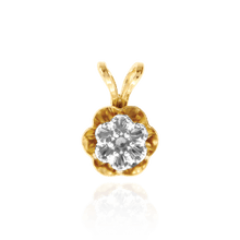 Load image into Gallery viewer, 14TT Gold ITI NYC Round Seven Stone Cluster In Reflector Pendants in 14K Gold (7 x 1.30 mm - 7 x 2.00 mm)