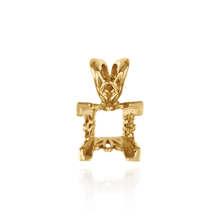 Load image into Gallery viewer, 14K Gold ITI NYC Square V-End Filigree Pendants in 14K Gold (4.00 mm - 12.00 mm)