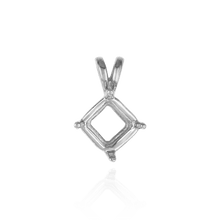 Load image into Gallery viewer, ITI NYC Square Four Prong Double Wire Pendants in 14K Gold (3.00 mm - 5.50 mm)