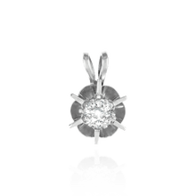 Load image into Gallery viewer, ITI NYC Round Six Prong Spoke Setting In Reflector Pendants in 14K Gold (1.30 mm - 4.75 mm)