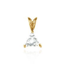Load image into Gallery viewer, 14K Gold ITI NYC Triangle Shape Three Prong Filigree Pendants in 14K Gold (3.00 mm - 9.50 mm)