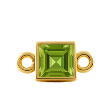 Load image into Gallery viewer, Diamond or Gemstone Square Bezel Bezel/Necklace Charm in 14K Yellow Gold