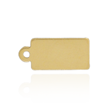 Load image into Gallery viewer, ITI NYC Rectangle Chain Tag (11.7 x 4.9 mm - 13.3 x 6 mm)
