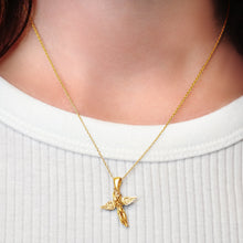 Load image into Gallery viewer, ITI NYC Angel Pendant with Cubic Zirconia in Sterling Silver