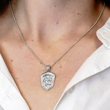 Load image into Gallery viewer, ITI NYC Jesus Christ Pendant Medallion in Sterling Silver