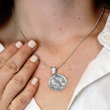Load image into Gallery viewer, ITI NYC Double-Sided Jesus Christ Pendant Medallion in Sterling Silver