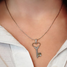 Load image into Gallery viewer, ITI NYC Key to Heaven Christian Novelty Pendant in Sterling Silver