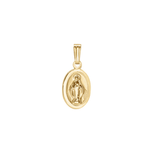 Load image into Gallery viewer, 14K Gold Small Miraculous Oval Medallion (5/8 inch)