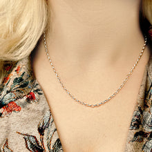 Load image into Gallery viewer, Oval Soho Rolo Chain Necklace in Sterling Silver