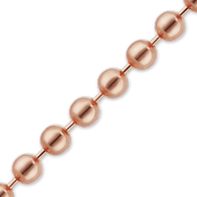 Load image into Gallery viewer, Bulk / Spooled Round Bead Chain in 14K & 18K Rose Gold (1.50 mm - 2.00 mm)