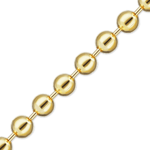 Load image into Gallery viewer, Bulk / Spooled Round Bead Chain in 14K & 18K Yellow Gold (1.00 mm - 4.00 mm)