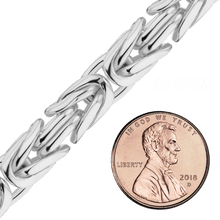 Load image into Gallery viewer, Bulk / Spooled Round Byzantine Handmade Chain in Sterling Silver (3.40 mm - 9.10 mm)