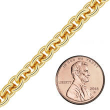 Load image into Gallery viewer, Bulk / Spooled Heavy Round Cable Chain in 14K Gold-Filled (1.00 mm - 6.50 mm)