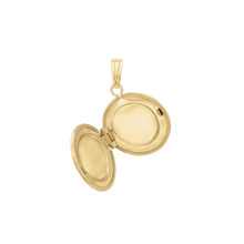 Load image into Gallery viewer, ITI NYC Round Locket with Diamonds in 14K Yellow Gold Optional Engraving (27 x 19 mm - 31 x 23 mm)
