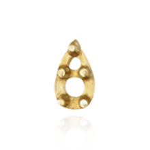 Load image into Gallery viewer, Pear Shape Illusion Settings for Two Round Stones (1 x 1.30 mm - 1 x 2.25 mm)