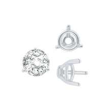 Load image into Gallery viewer, ITI NYC Three Prong Round Tapered Base Wire Basket Settings in 14K Gold (4.00 mm - 9.25 mm)