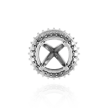 Load image into Gallery viewer, ITI NYC Four Prong Round Halo Settings With Peg in 14K Gold (1.50 mm - 9.25 mm)