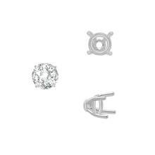 Load image into Gallery viewer, ITI NYC Four Prong Round Tapered Base Wire Basket Settings in 14K Gold (4.00 mm - 9.00 mm)