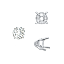 Load image into Gallery viewer, ITI NYC Four Prong Round Tapered Base Wire Basket Settings in 14K Gold (4.00 mm - 9.00 mm)