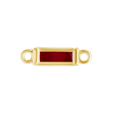 Load image into Gallery viewer, Diamond or Gemstone Baguette Bezel Bracelet/Necklace Charm in 14K Yellow Gold