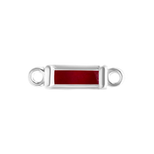 Load image into Gallery viewer, Diamond or Gemstone Baguette Bezel Bracelet/Necklace Charm in 14K White Gold